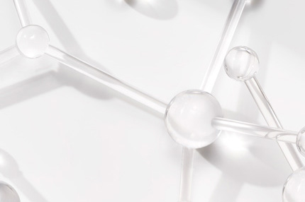 Bild på molekyler som ska illustrera NEOSTRATAs vetenskap.