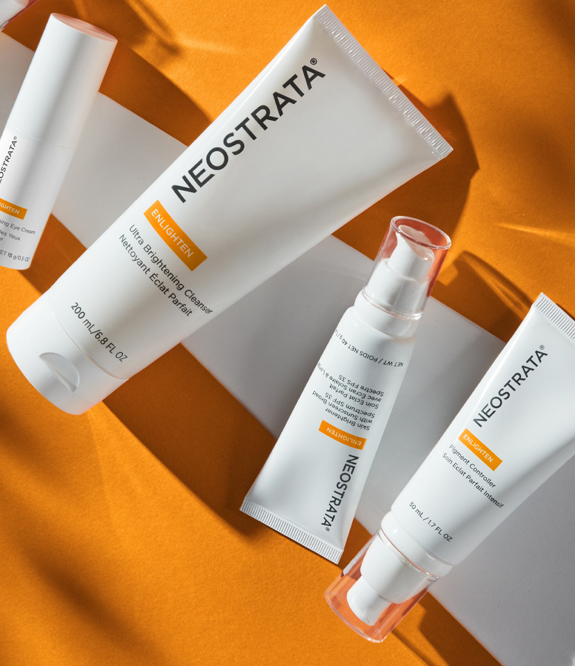 Bild på Enlighten serien från NEOSTRATA med produkter för pigmenteringar.